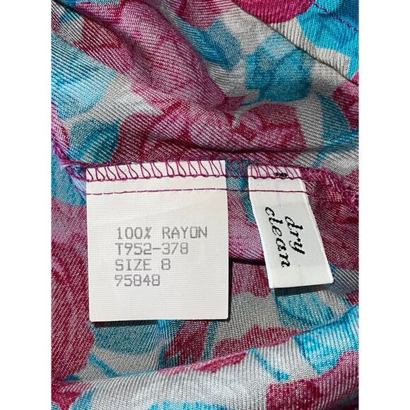 Womens Country Sophisticates by Pendleton Floral Pink Blue Button Down Blouse 8 - Picture 9 of 10